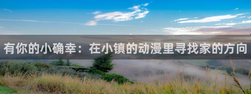 age动漫官网网址：有你的小确幸：在小镇的动漫里寻找家的方向